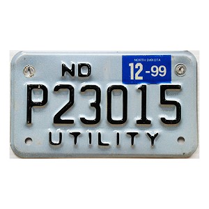 1999 North Dakota Trailer License Plate #P23015