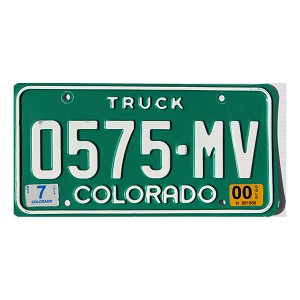 2000 Colorado Truck License Plate #0575MV