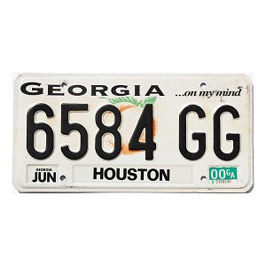 2000 Georgia License Plate #6584GG