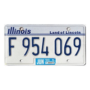 2000 Illinois License Plate #F954069