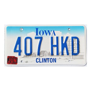 2000 Iowa License Plate #407HKD