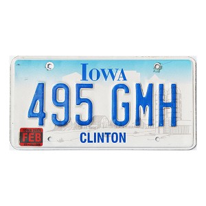 2000 Iowa License Plate #495GMH
