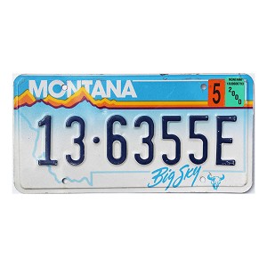 2000 Montana License Plate #136355E