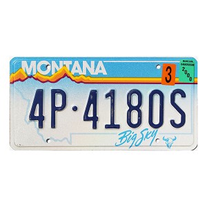 2000 Montana License Plate #4P4180S