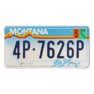 2000 Montana License Plate #4P7626P