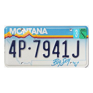 2000 Montana License Plate #4P7941J