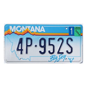 2000 Montana License Plate #4P952S