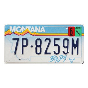 2000 Montana License Plate #7P8259M