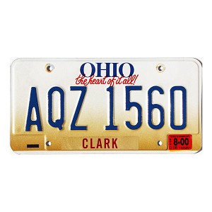 2000 Ohio License Plate #AQZ1560
