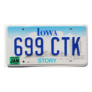 2001 Iowa License Plate #699CTK