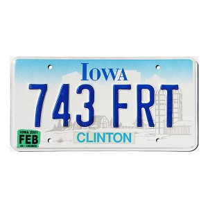 2001 Iowa License Plate #743FRT