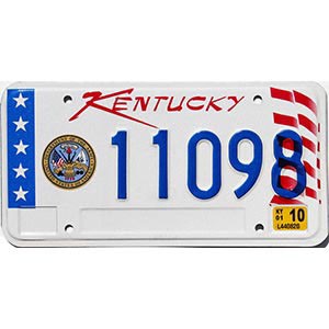 2001 Kentucky Army License Plate #11098