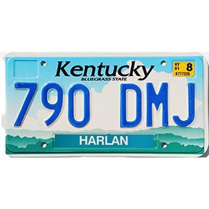 2001 Kentucky License Plate #790DMJ