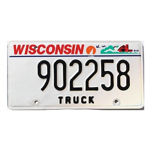 2001 Wisconsin Truck License Plate #902258