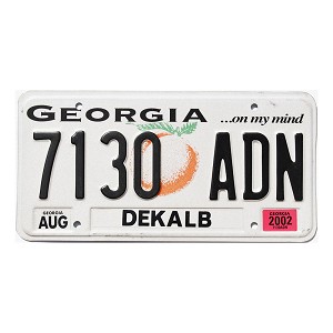 2002 Georgia License Plate #7130ADN