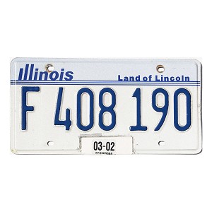 2002 Illinois License Plate #F408190