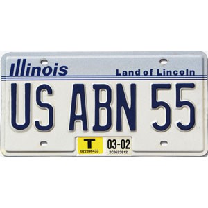2002 Illinois Vanity License Plate #USABN55