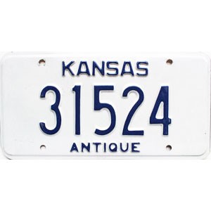 2002 Kansas Antique License Plate #31524