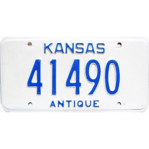 2002 Kansas Antique License Plate #41490