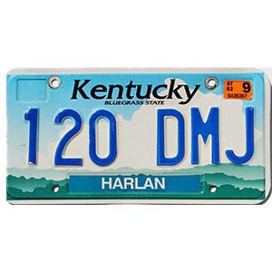 2002 Kentucky License Plate #120DMJ