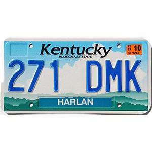 2002 Kentucky License Plate #271DMK