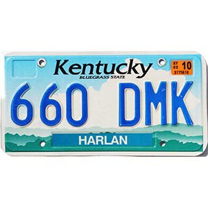 2002 Kentucky License Plate #660DMK