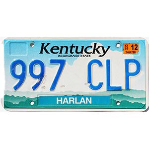 2002 Kentucky License Plate #997CLP