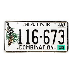 2002 Maine Combination License Plate #116673