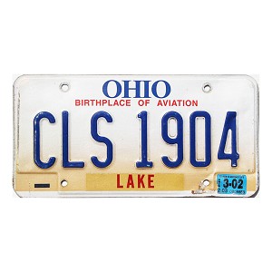 2002 Ohio License Plate #CLS1904
