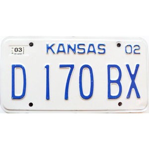 2003 Kansas Dealer License Plate #D170BX