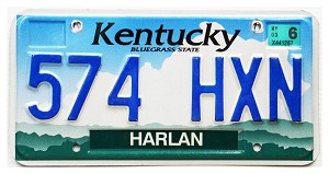 2003 Kentucky License Plate #574HXN