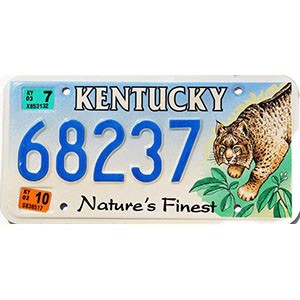 2003 Kentucky Lynx License Plate #68237
