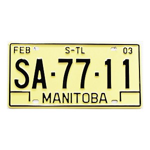 2003 Manitoba Semi License Plate #SA7711