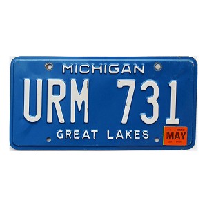 2003 Michigan License Plate #URM731
