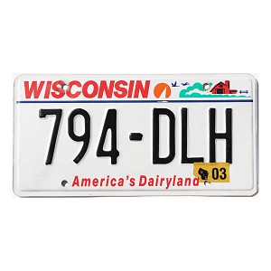 2003 Wisconsin License Plate #794DLH