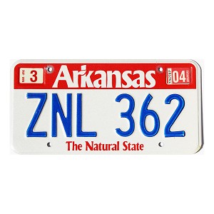 2004 Arkansas License Plate #ZNL362