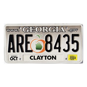 2004 Georgia License Plate #ARE8435