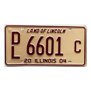 2004 Illinois Dealer License Plate #6601C