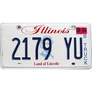 2004 Illinois Truck License Plate #2179YU