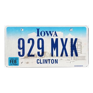 2004 Iowa License Plate #929MXK