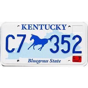 2004 Kentucky Horse Council License Plate #C7352