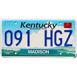 2004 Kentucky License Plate #091HGZ