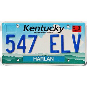2004 Kentucky License Plate #547ELV