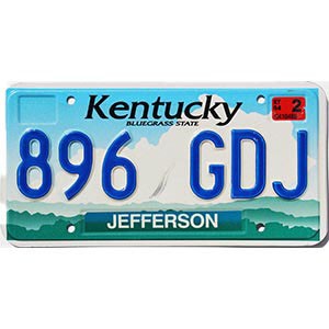 2004 Kentucky License Plate #896GDJ