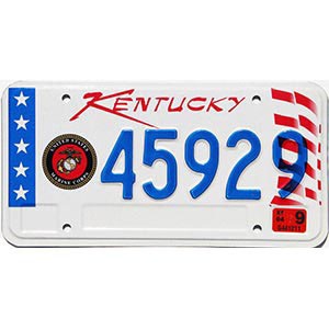 2004 Kentucky Marines License Plate #45929