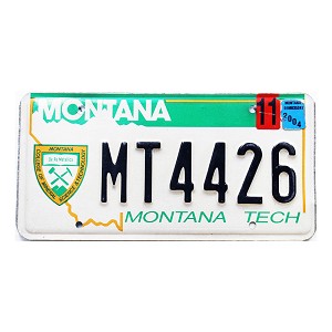 2004 Montana Tech University License Plate #MT4426