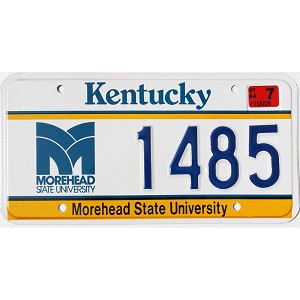 2004 Morehead State University License Plate #1485