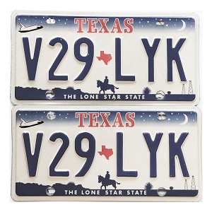 2004 Texas License Plates Pair #V29LYK