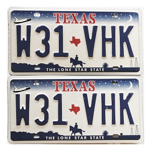 2004 Texas License Plates Pair #W31VHK
