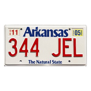 2005 Arkansas License Plate #344JEL